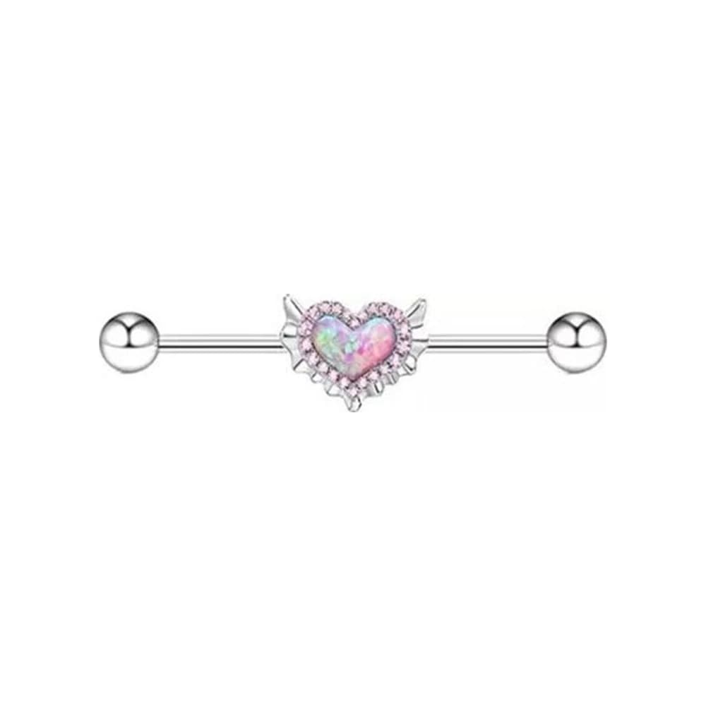 INDUSTRIAL OPAL HEART - PLATEADO
