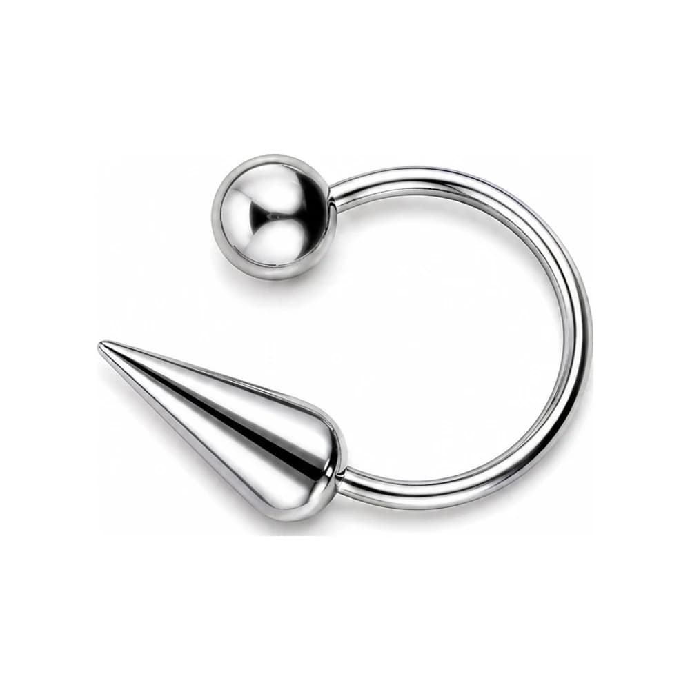 CIRCULAR BARBELL SPIKE BALL - PLATEADO