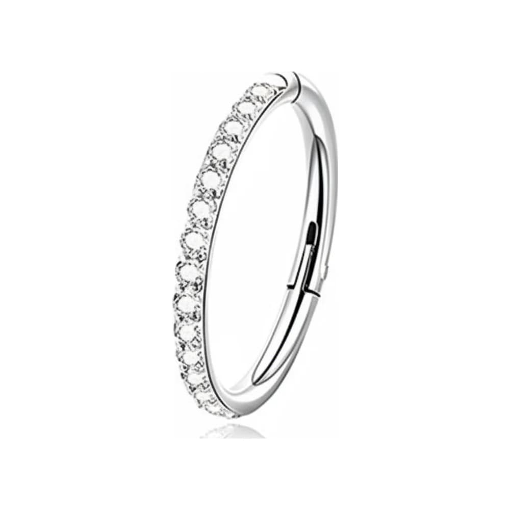 CLICKER HOOP INFINITY TITANIUM - PLATEADO