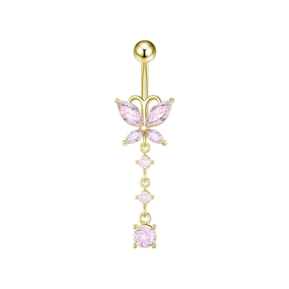 NAVEL BUTTERFLY DANGLE - DORADO