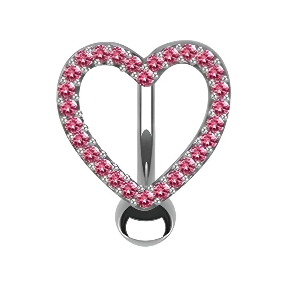 NAVEL REVERSE HEART - ROJO